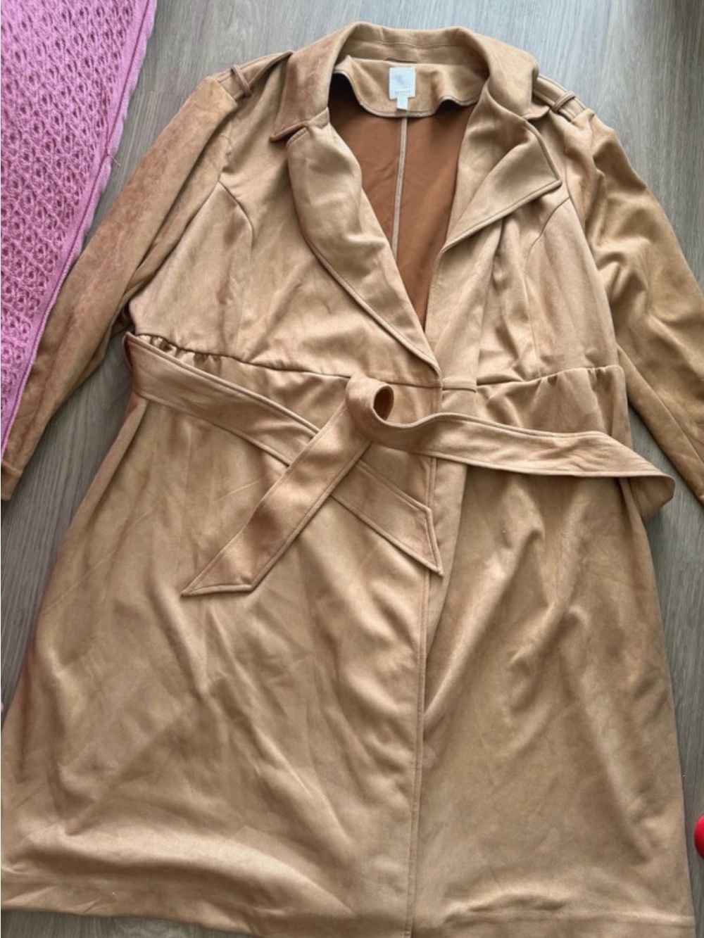 Women’s Camel Belted Trench Coat